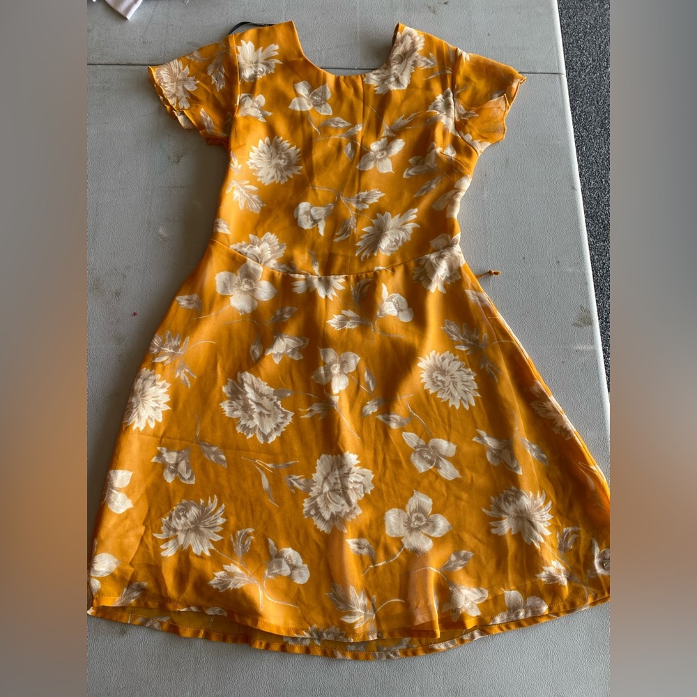 Orange Floral dress